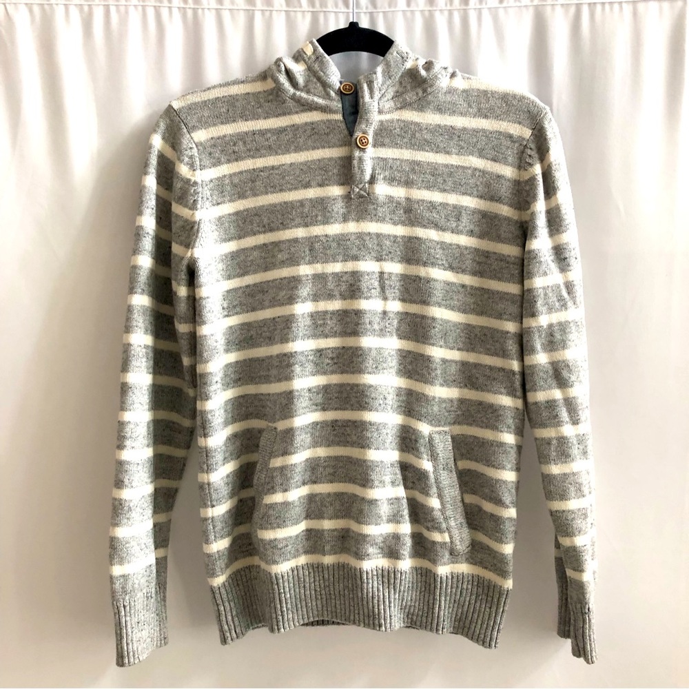 L.O.G.G. Label Of Graded Goods H&M Striped gray hoodie sweater